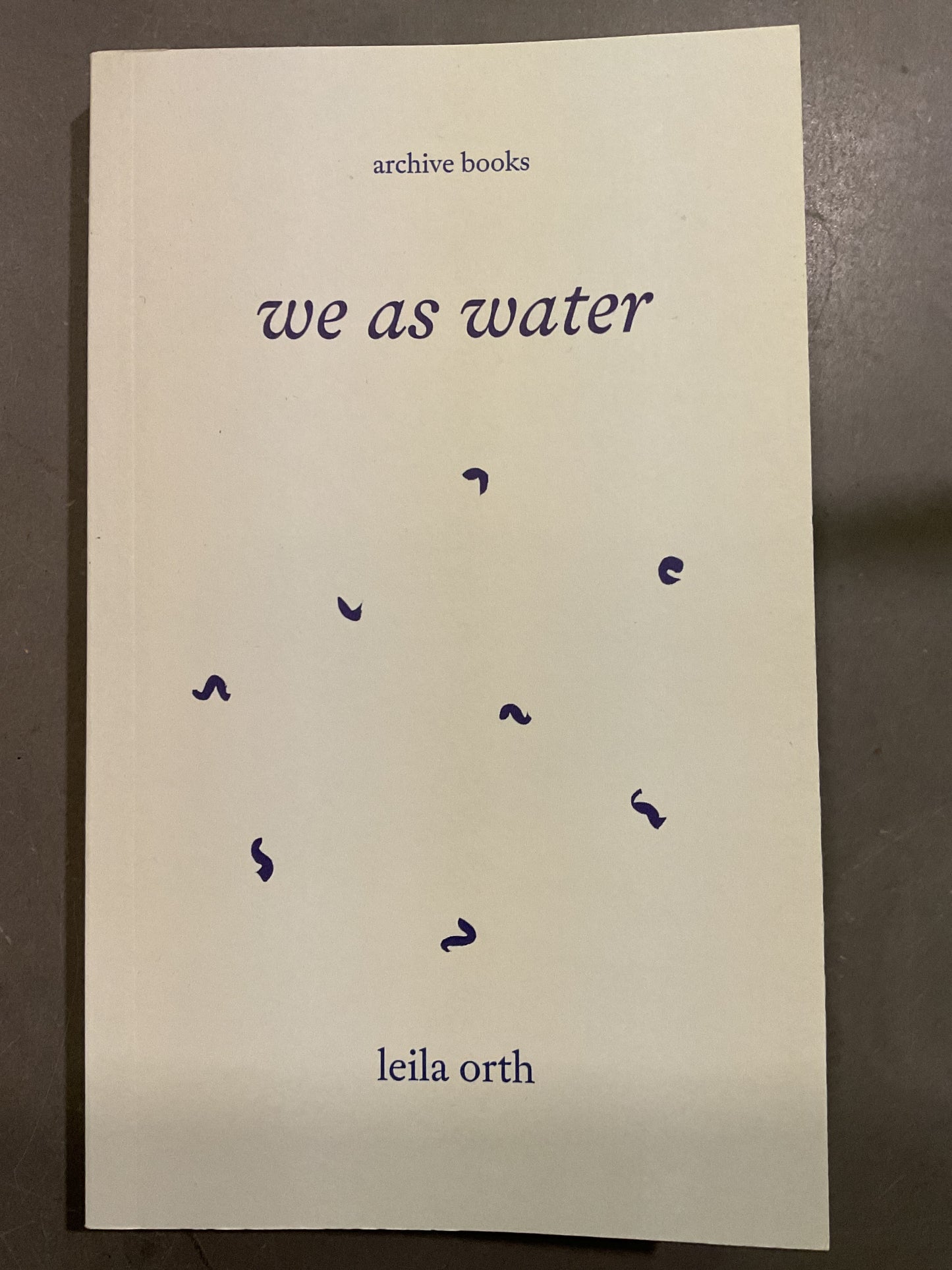 we as water