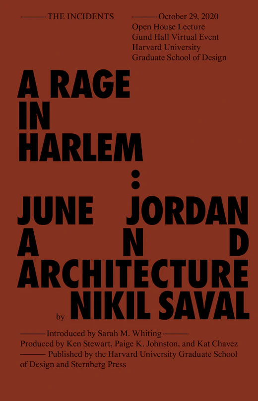 Rage in Harlem
June Jordan and Architecture
By Nikil Saval