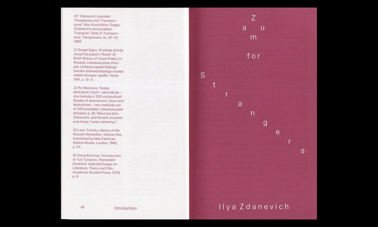 Ilya Zdanevich - Illiazd Zaum for Strangers Paris 1921