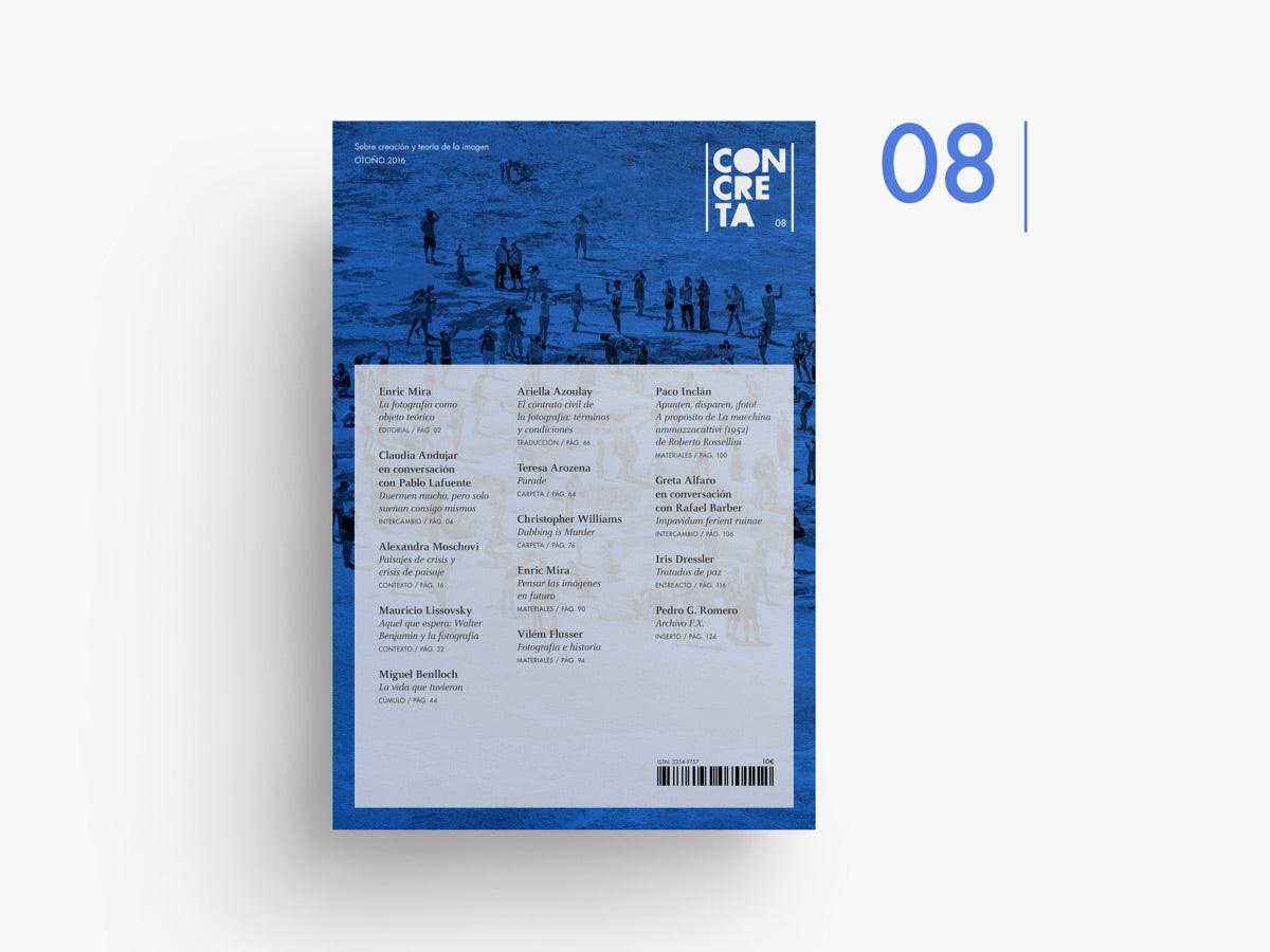 Concreta 08, Photography as a theorical object (Fall 2016)