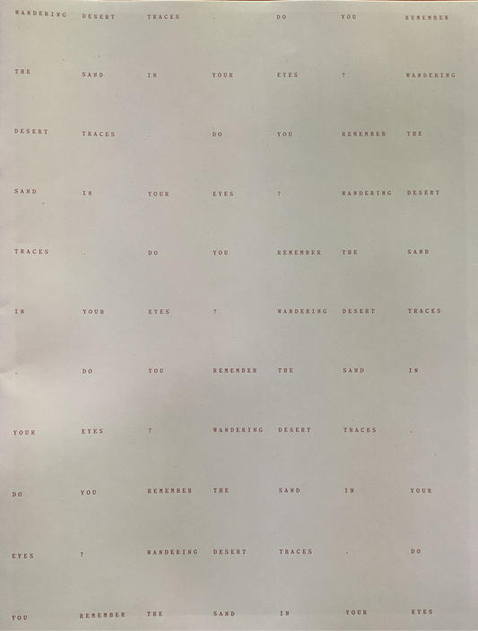 Wandering Desert Traces